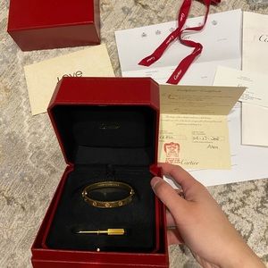 Cartier Love bracelet sz 16 yellow gold
